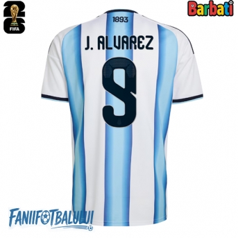 Argentina Julian Alvarez #9 Tricou Fotbal Replică Mondial 2026 Barbati Acasa